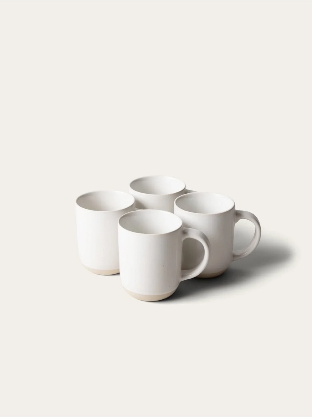 NEW Fable The Mugs Set of 4 in Speckled White